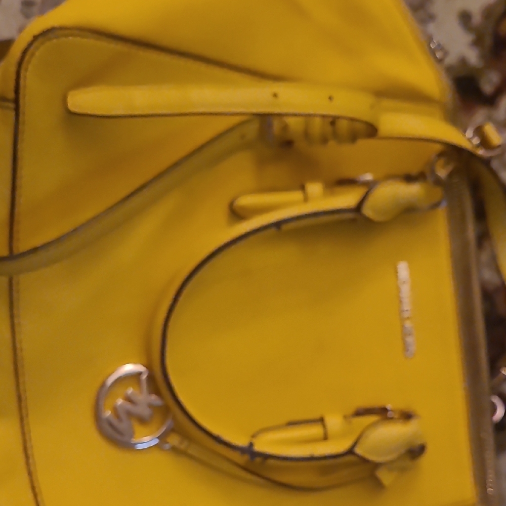 Michael Kors Yellow Satchel Bag